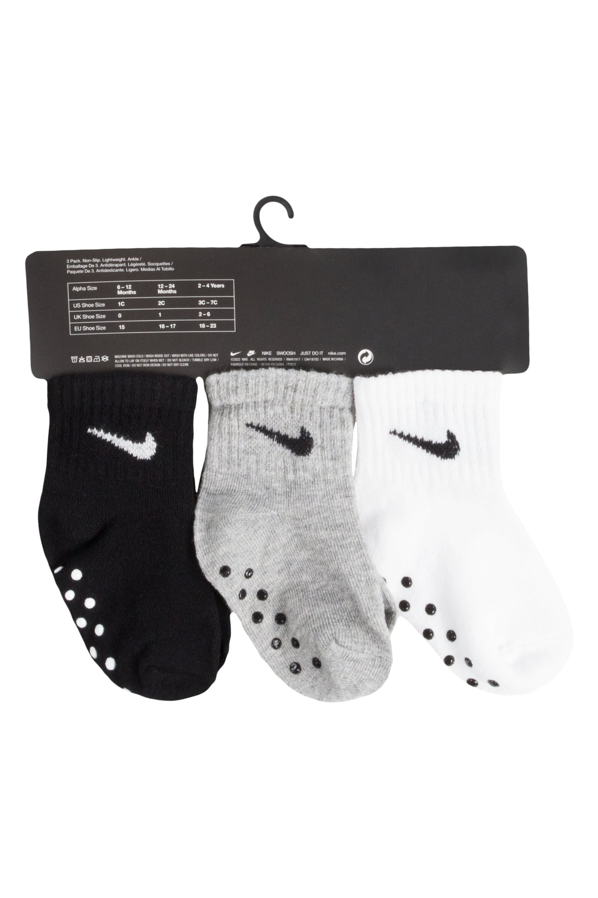 שלושה זוגות גרבי קרסול NIKE לילדים White / 23-26