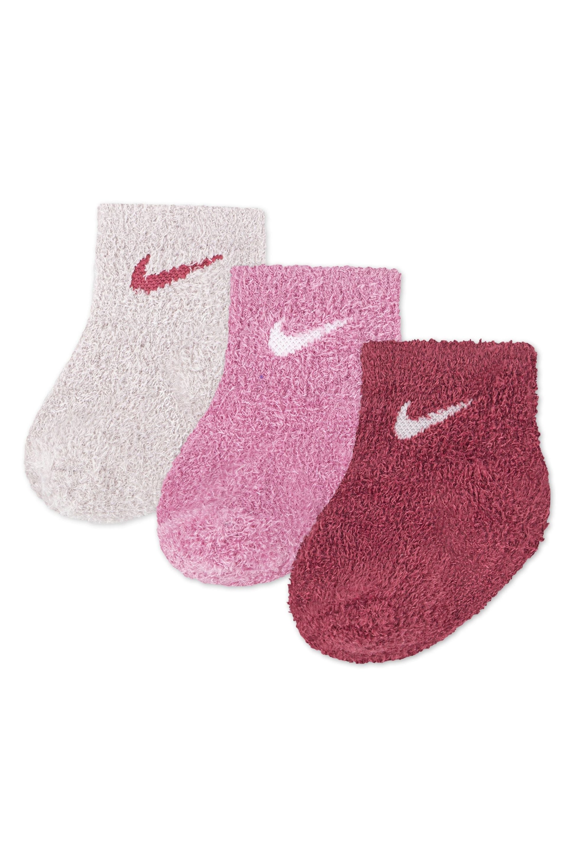 שלישיית גרבי NIKE לוגו מותג לתינוקות Pink / 6-12M