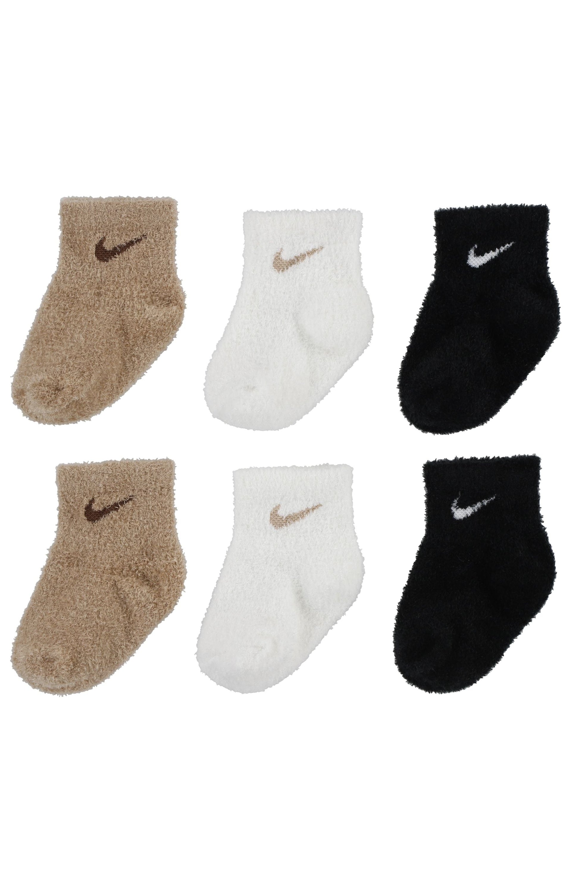 שלישיית גרבי NIKE לוגו מותג לתינוקות BEIGE / 6-12M