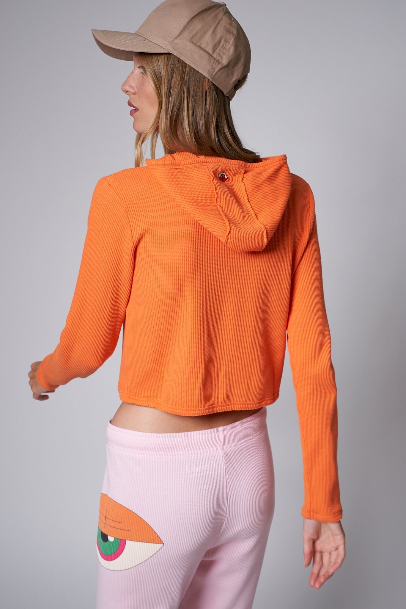 קארדיגן וואפל לנשים ORANGE ECLIPSE