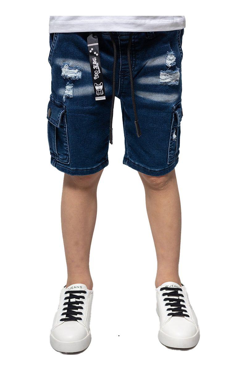 מכנסי ג'ינס ORO קצרים כיסים בצדדים לתינוקות