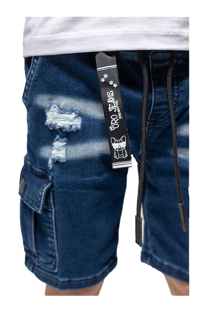 מכנסי ג'ינס ORO קצרים כיסים בצדדים לתינוקות