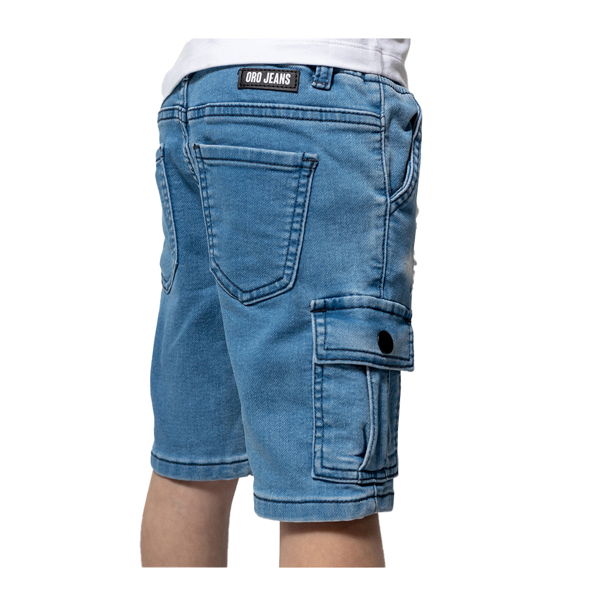 מכנסי ג'ינס ORO קצרים כיסים בצדדים לתינוקות