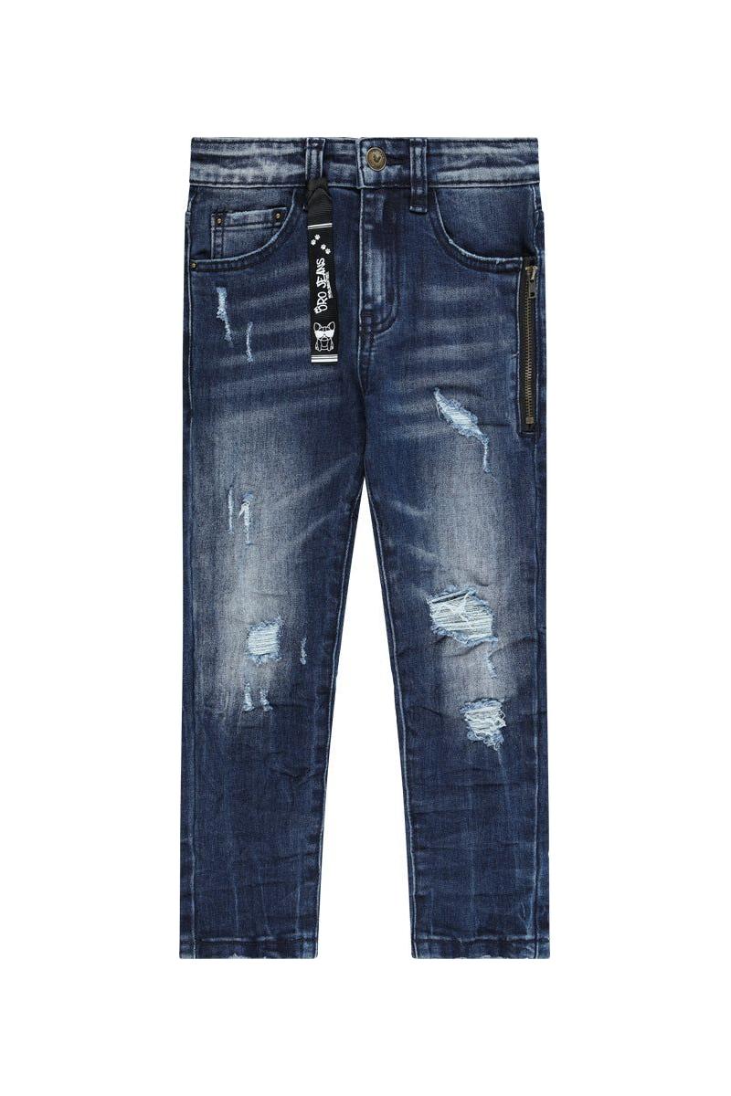 מכנסי ג'ינס ORO רוכסן בצד לילדים