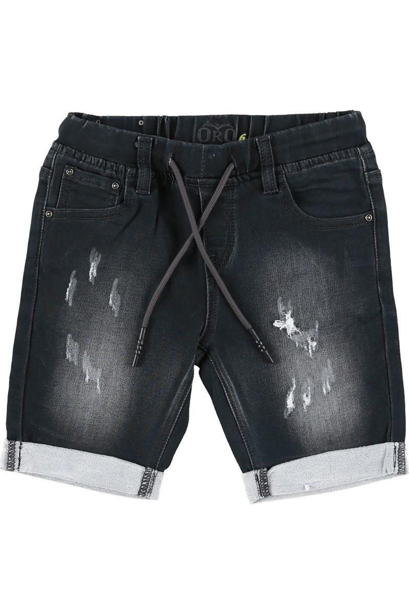 ג'ינס ברמודה ORO קיפול עם שרוכים לילדים