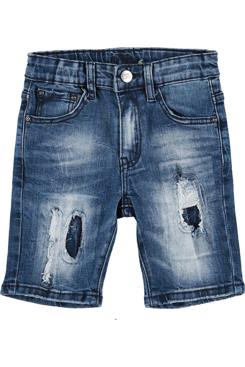 מכנסי ג'ינס קצר ORO לילדים כחול כהה