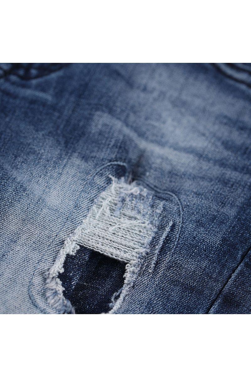 מכנסי ג'ינס קצר ORO לילדים כחול כהה