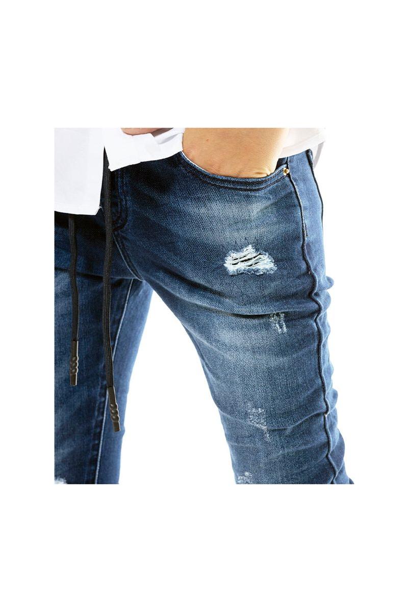 ג'ינס קרעים עם שרוכים ORO בנים