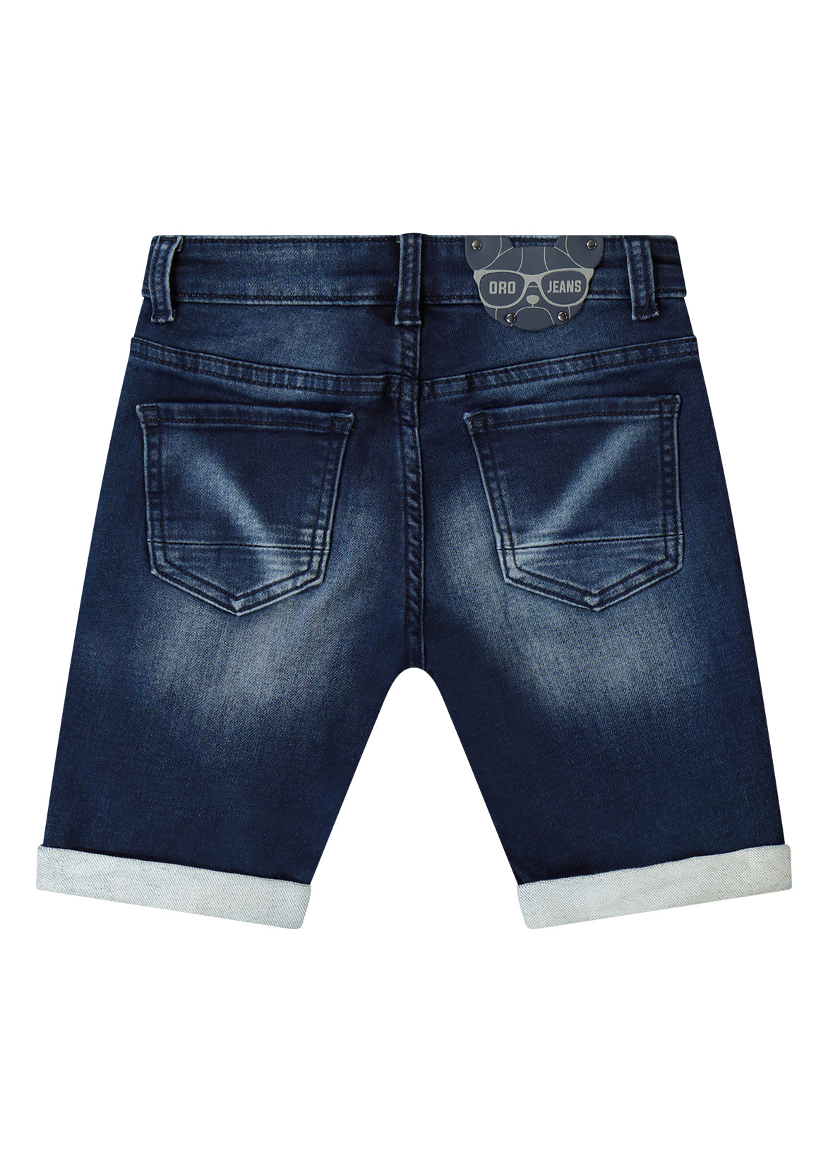 ברמודה משופשפת עם קפל ורוכסן כפול ORO בנים Blue / 2Y