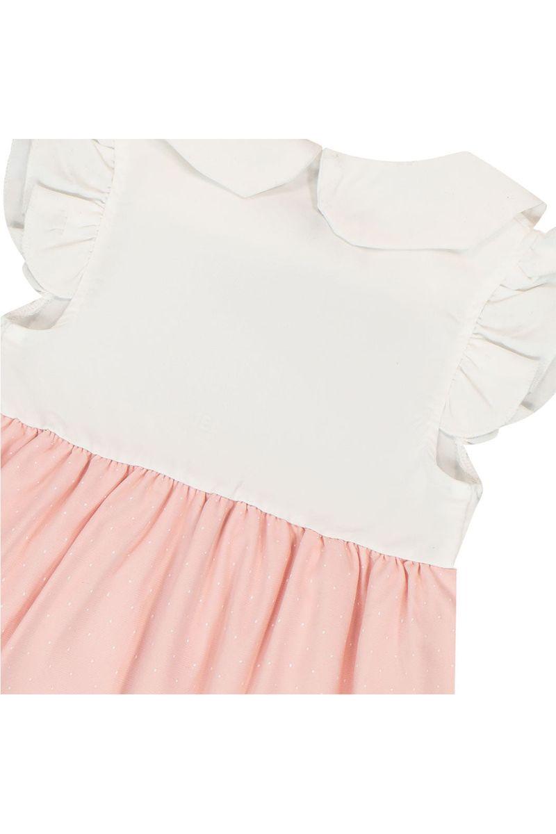 שמלת צווארון ORO קשירות מקדימה לתינוקות