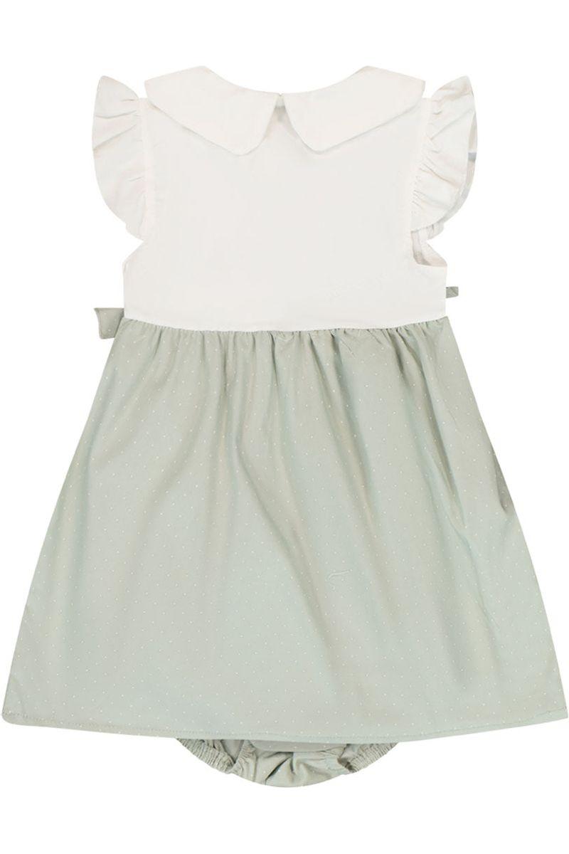 שמלת צווארון ORO קשירות מקדימה לתינוקות