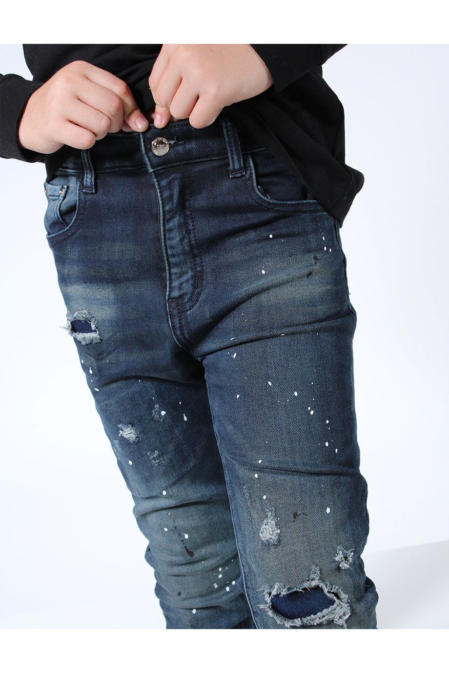 מכנסי ג'ינס ORO קרע בברך לילדים