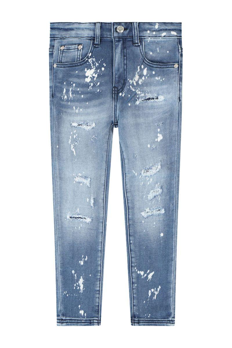 מכנסי ג'ינס ORO עם שפשופים לילדים