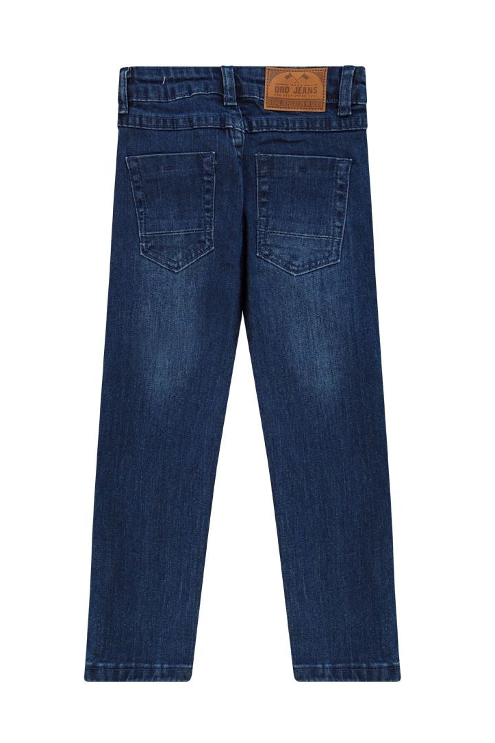 מכנסי ג'ינס ORO משופשף לתינוקות BLUE / 3-6M