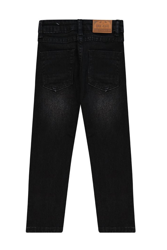 מכנסי ג'ינס ORO משופשף לתינוקות BLACK / 3-6M