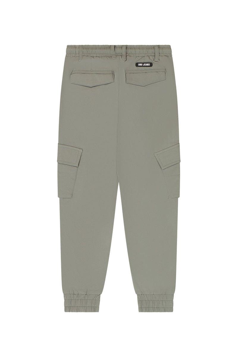 מכנסי דגמ"ח ORO לוגו מותג בכיסים לילדים Gray / 4Y