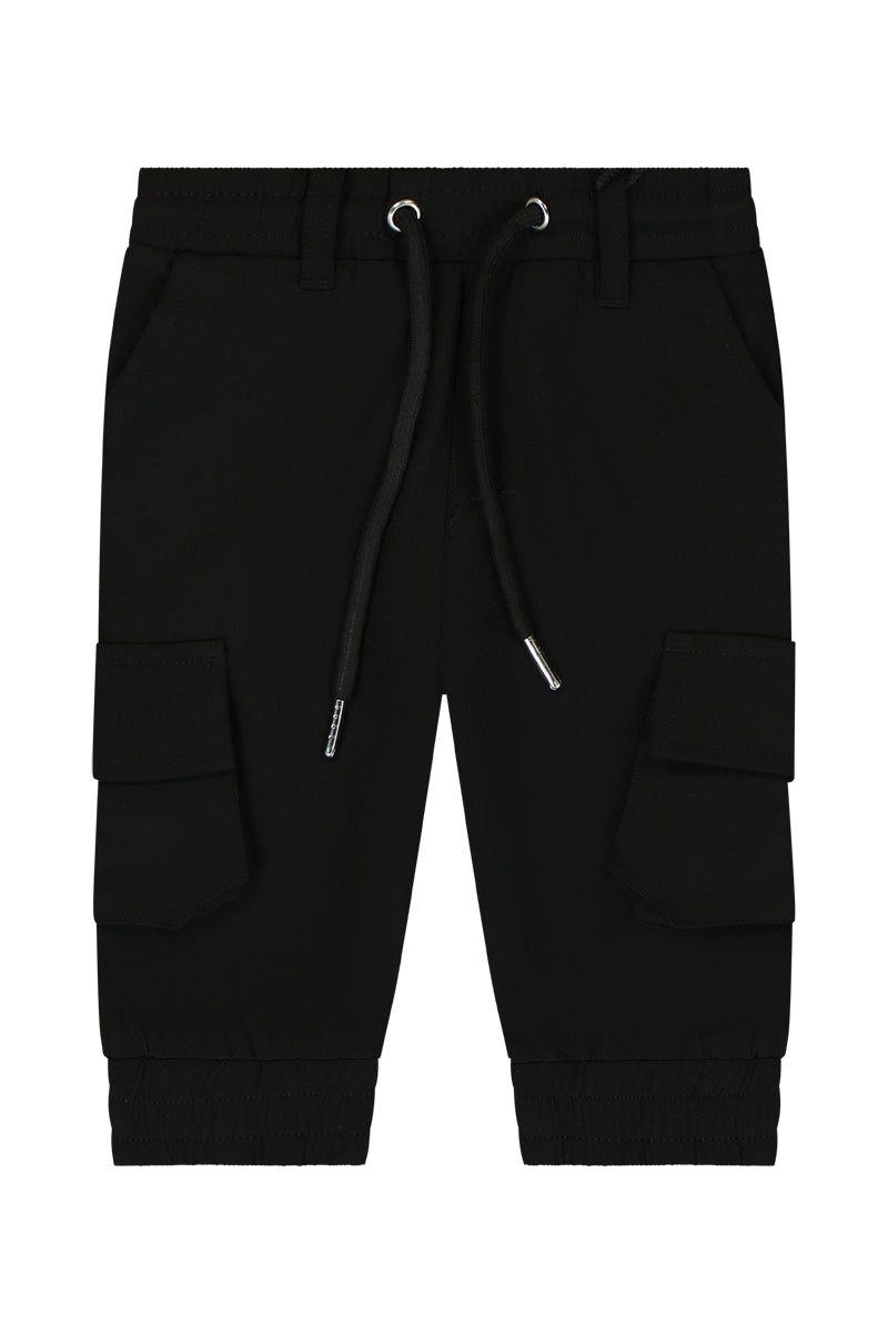 מכנסי דגמ"ח ORO לוגו מותג בכיסים לתינוקות Black / 3-6M