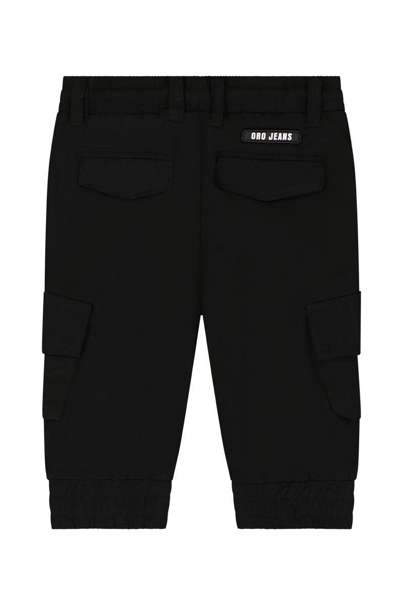 מכנסי דגמ"ח ORO לוגו מותג בכיסים לתינוקות Black / 3-6M