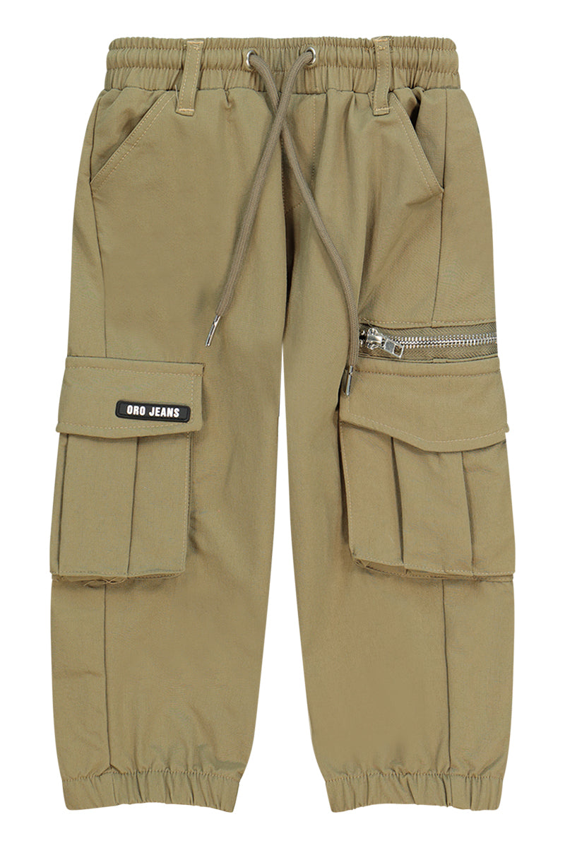 מכנסי דגמ"ח ORO כיסים בצדדים לתינוקות Green / 3-6M