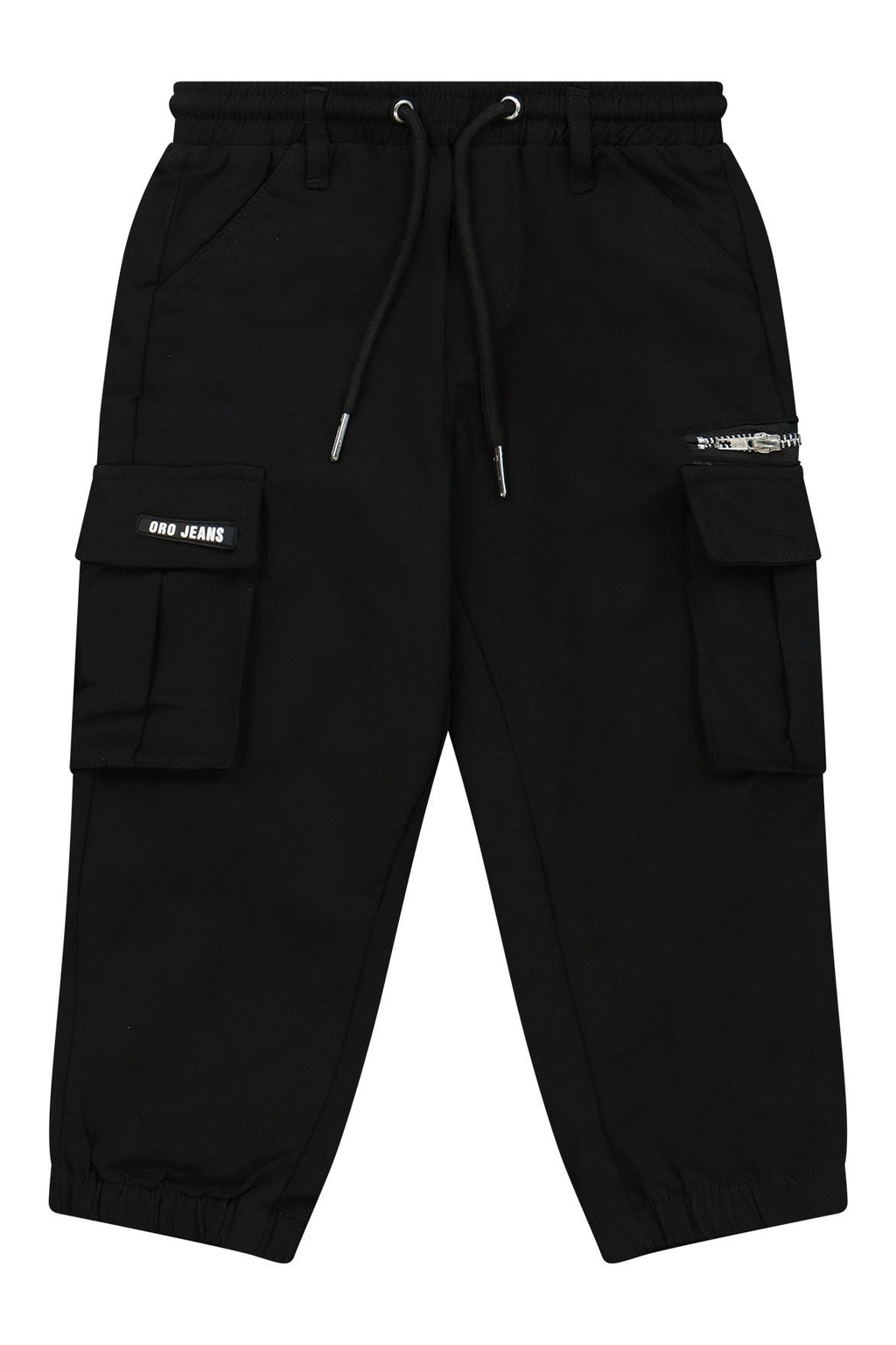 מכנסי דגמ"ח ORO כיסים בצדדים לתינוקות BLACK / 3-6M