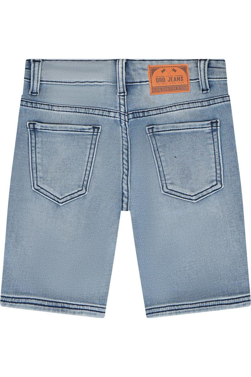 מכנסי ברמודה ג'ינס ORO משופשפים לילדים Blue / 4Y