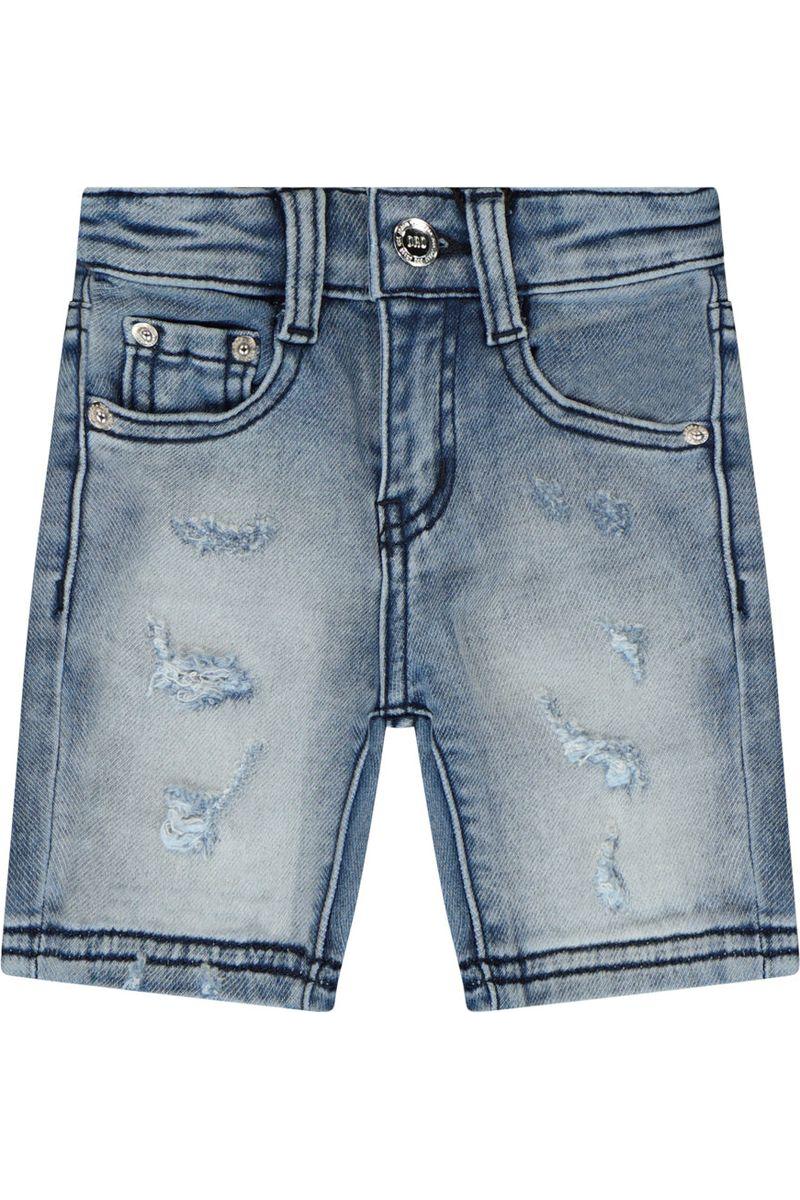 מכנסי ברמודה ג'ינס ORO משופשפים לתינוקות Blue / 3-6M