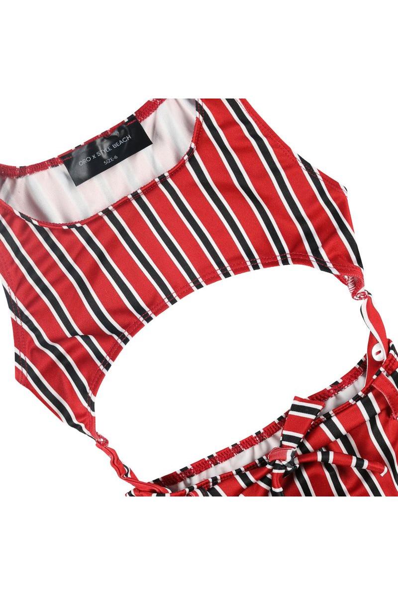 בגד ים שלם עם פתח חצי עיגול בבטן ORO בנות