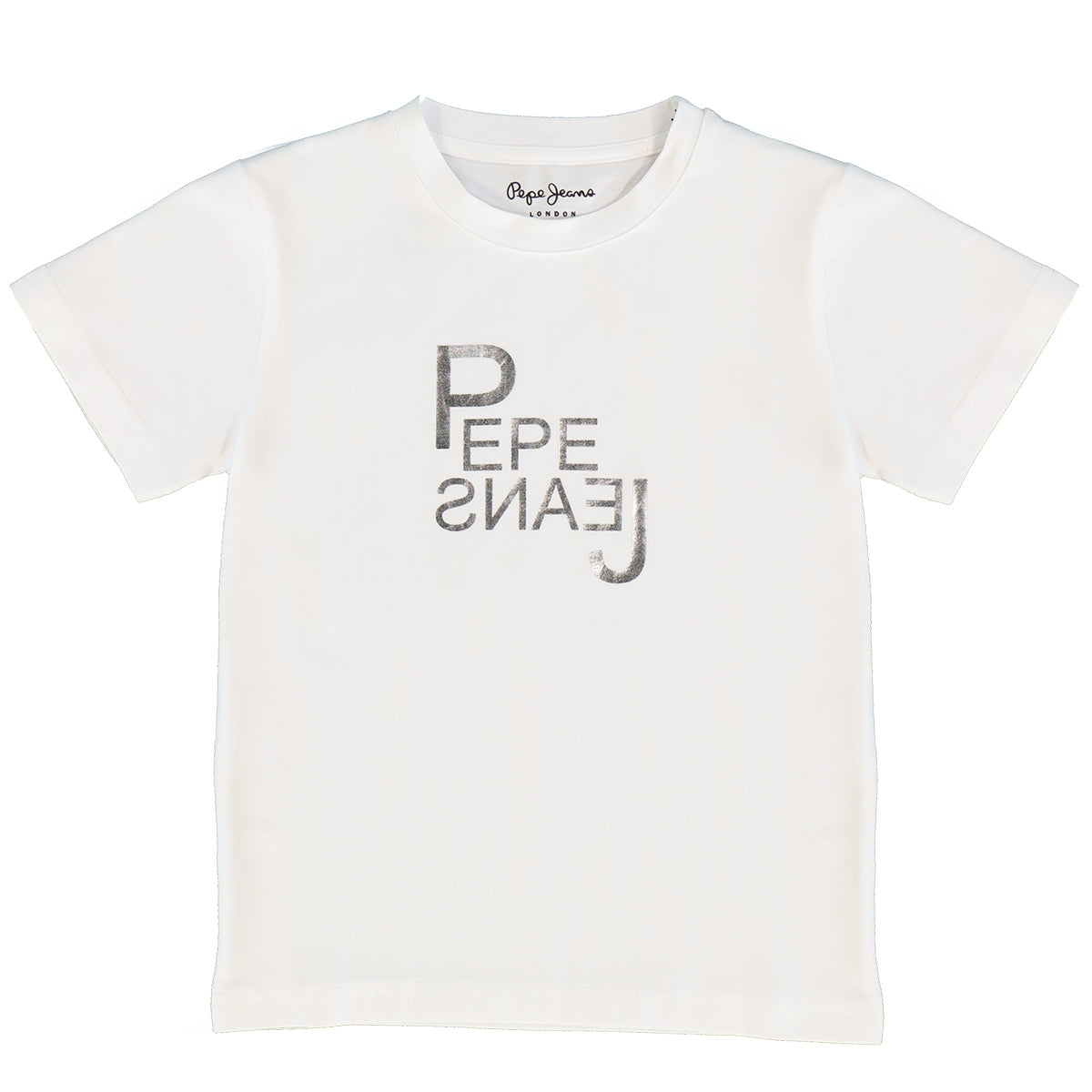 חולצת PEPE JEANS לוגו כסוף לילדים