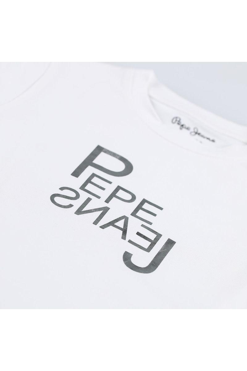 חולצת PEPE JEANS לוגו כסוף לילדים