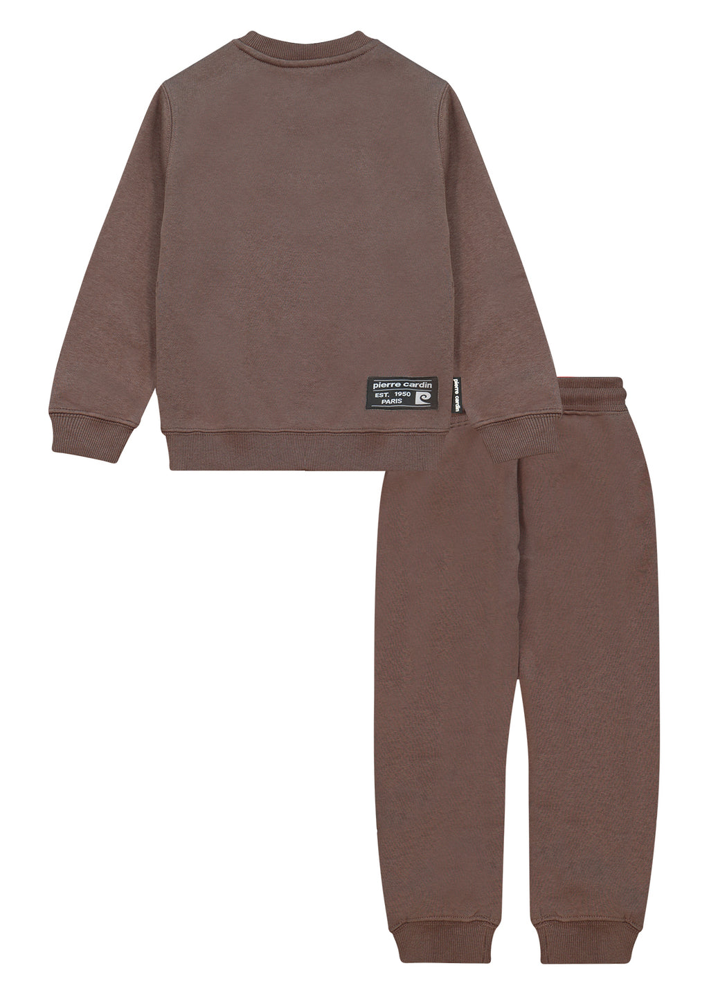 חליפת טרנינג PIERRE CARDIN לוגו מותג באמצע לילדים BROWN / 4Y