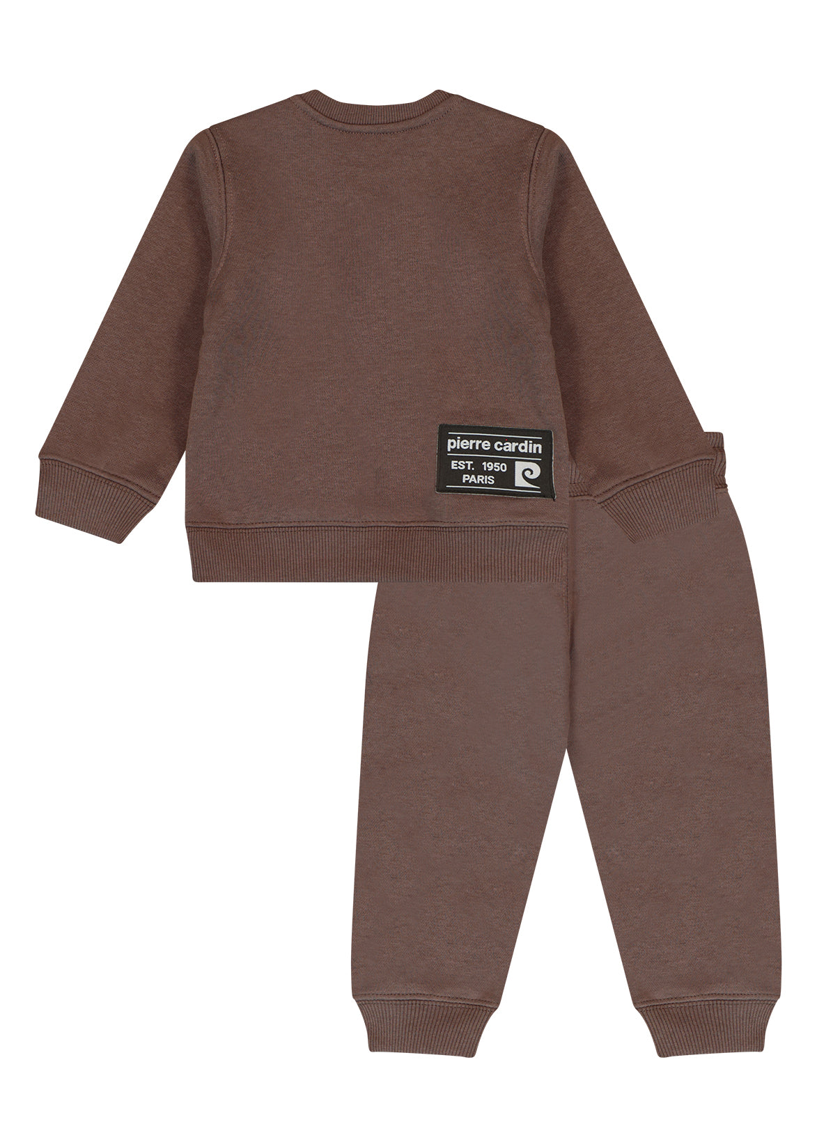 חליפת טרנינג PIERRE CARDIN לוגו מותג באמצע לתינוקות BROWN / 3-6M