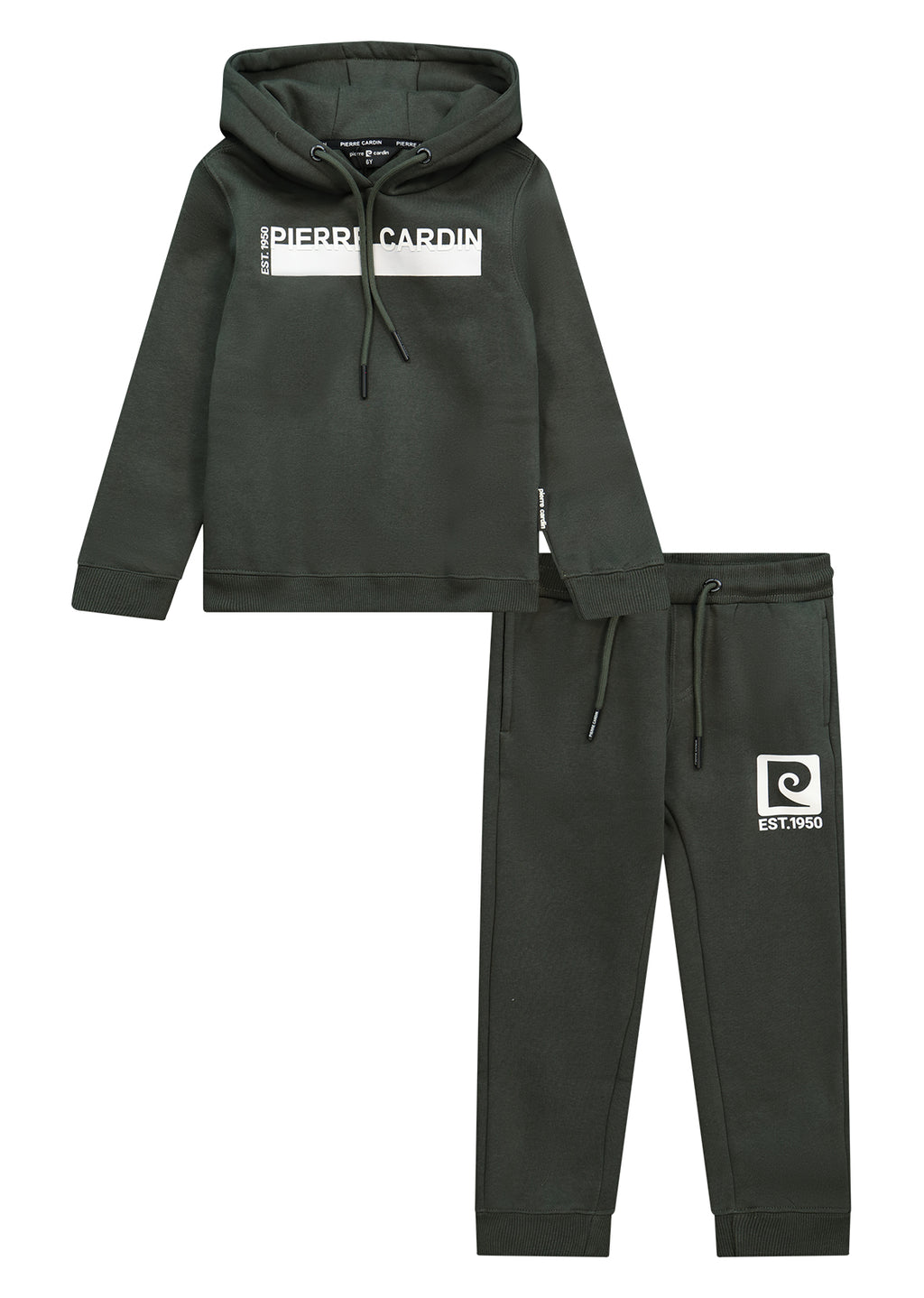 חליפת טרנינג PIERRE CARDIN לוגו מותג גדול באמצע לילדים Green / 2Y