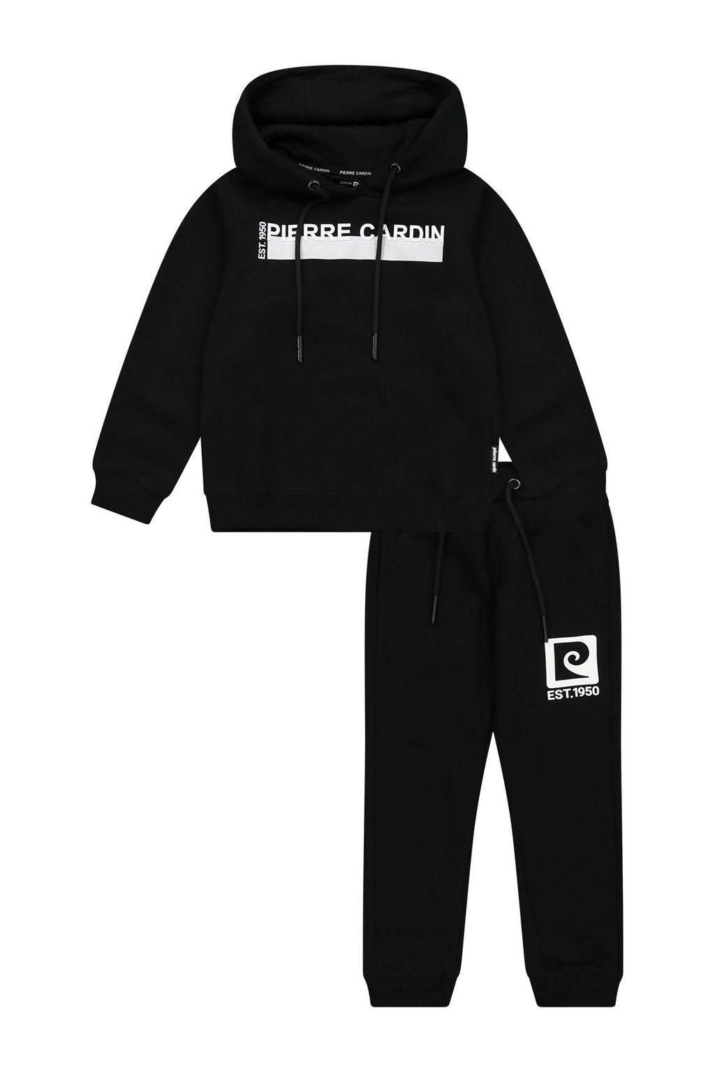 חליפת טרנינג PIERRE CARDIN לוגו מותג גדול באמצע לילדים BLACK / 2Y