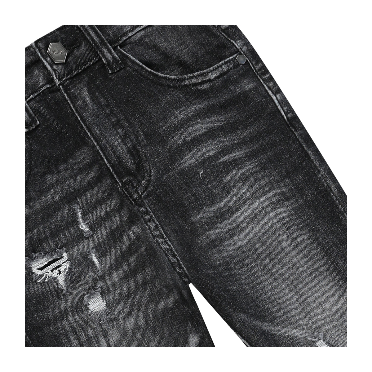מכנסי ג'ינס PIERRE CARDIN משופשפים קרעים בצד לילדים