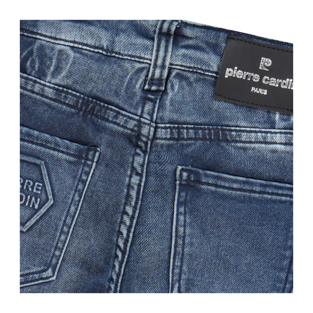 מכנסי ג'ינס PIERRE CARDIN הדפס לוגו בצד לילדים