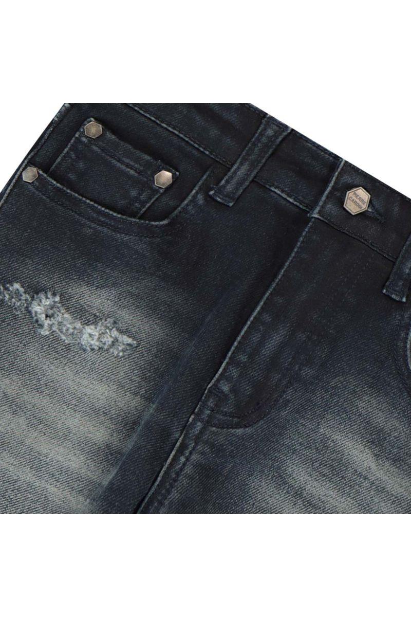 מכנסי ג'ינס PIERRE CARDIN לוגו מותג בברך לילדים