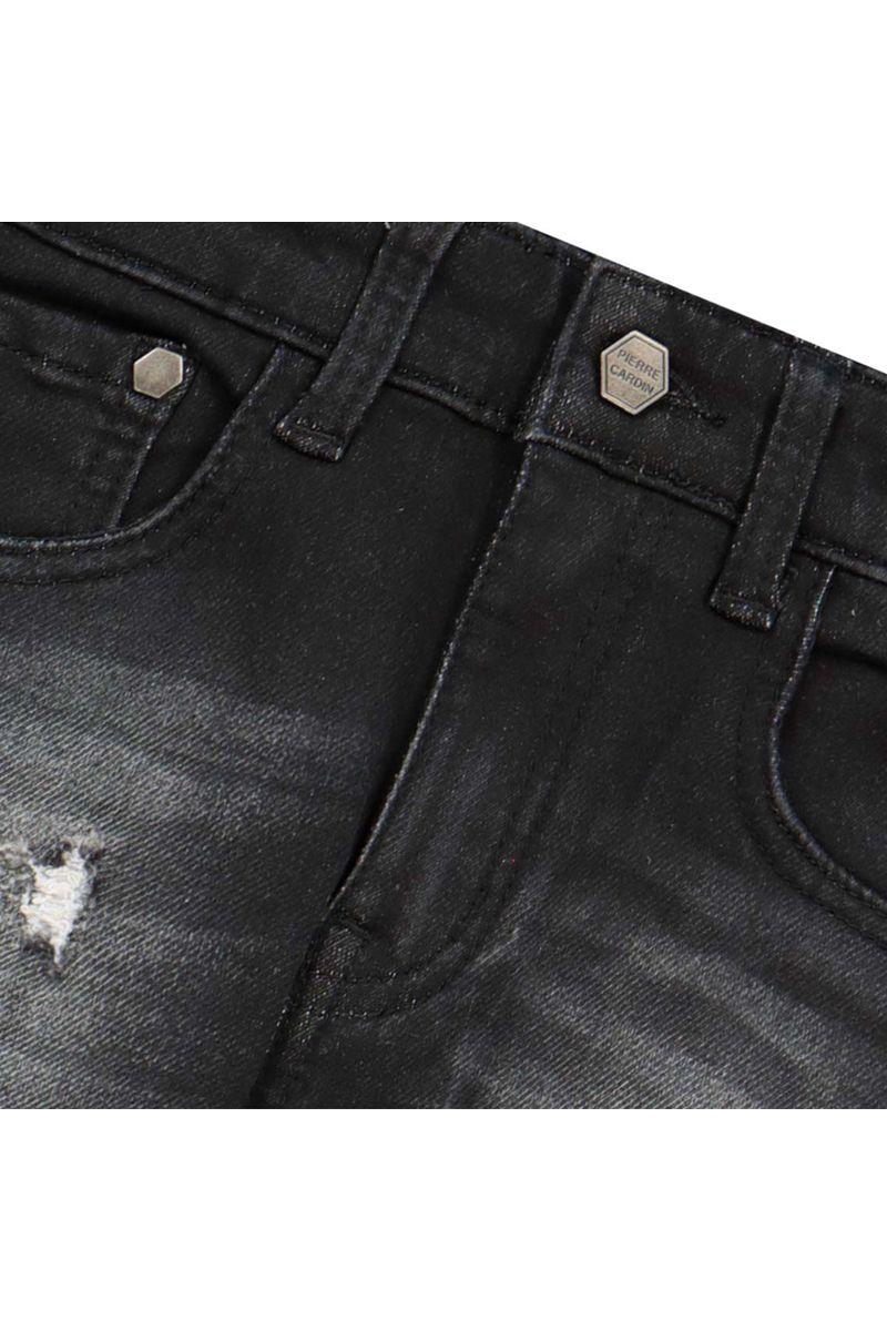 מכנסי ג'ינס PIERRE CARDIN לוגו מותג בברך לילדים