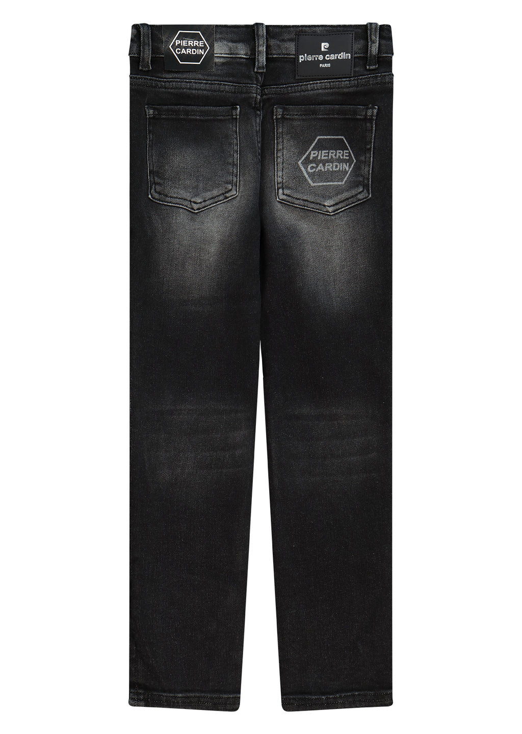 מכנסי ג'ינס PIERRE CARDIN לוגו מותג בכיס האחורי לידים BLACK / 4Y