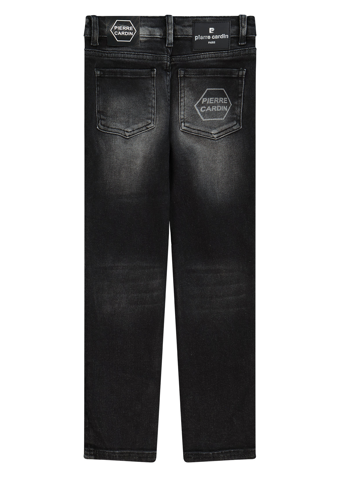 מכנסי ג'ינס PIERRE CARDIN לוגו מותג בכיס האחורי לידים BLACK / 4Y