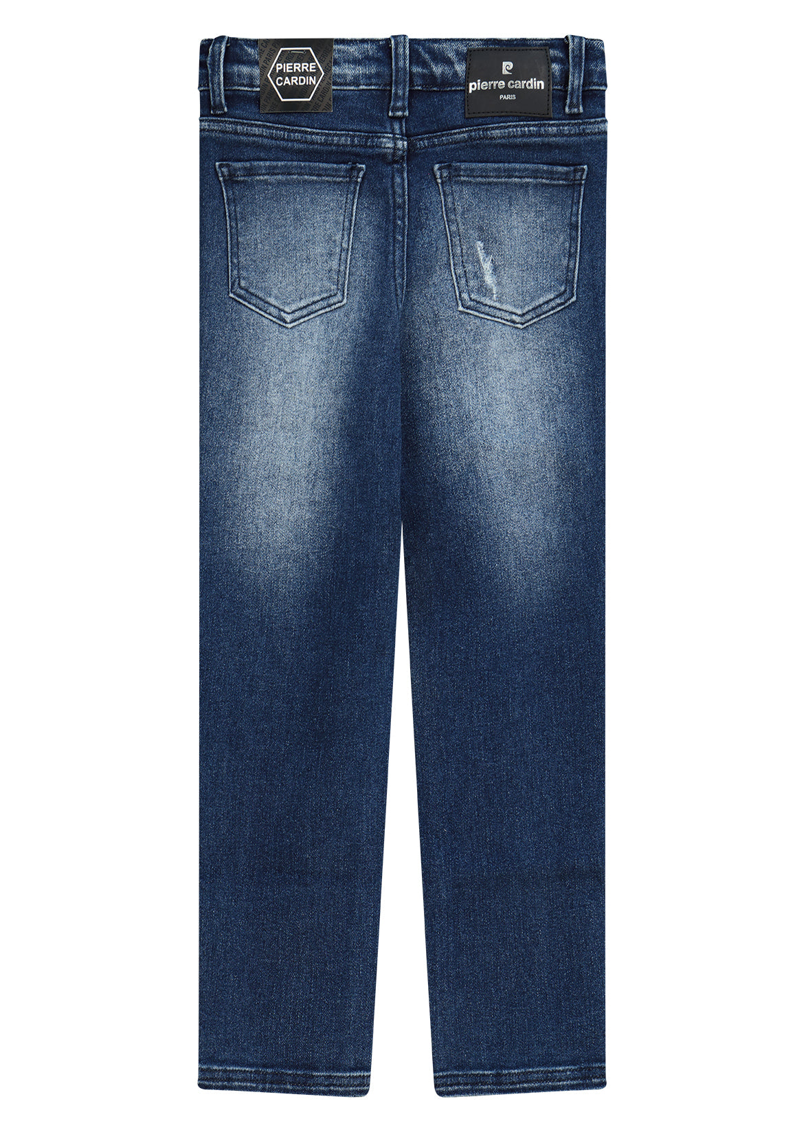 מכנסי ג'ינס PIERRE CARDIN לוגו מותג בברך לידים BROWN / 2Y