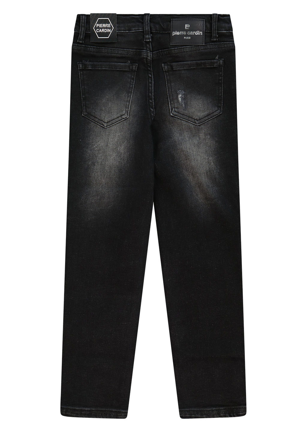 מכנסי ג'ינס PIERRE CARDIN לוגו מותג בברך לידים BLACK / 2Y