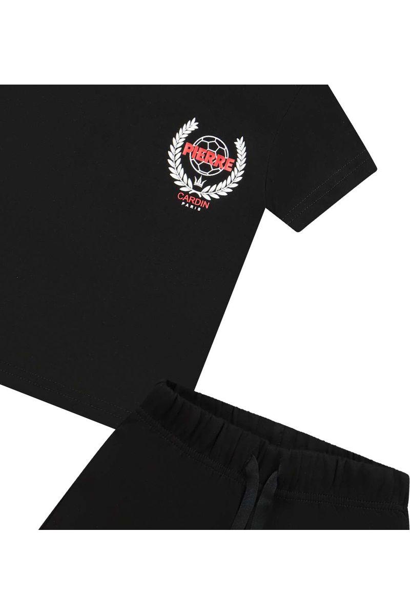 חליפת טריקו PIERRE CARDIN PROJECT הדפס אחורי לתינוקות Black / 3-6M