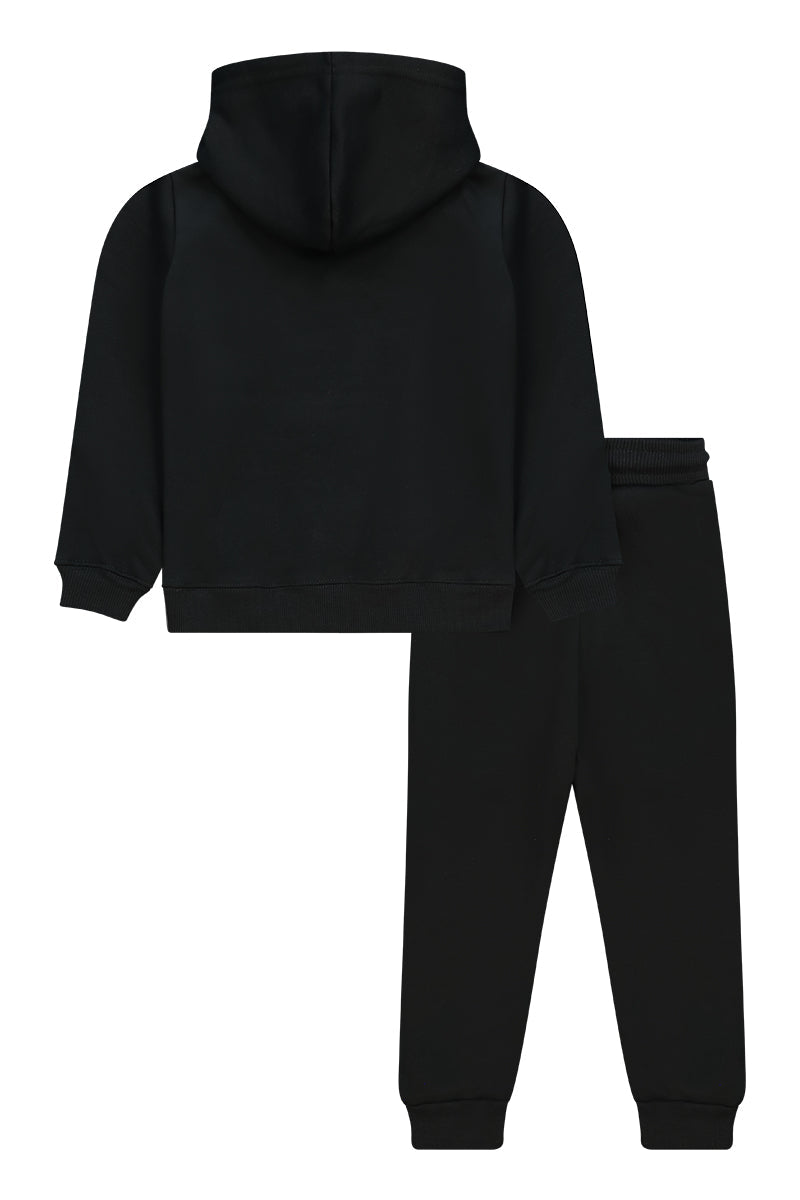 חליפת טרנינג PIERRE CARDIN לוגו מודפס באמצע לילדים BLACK / 2Y