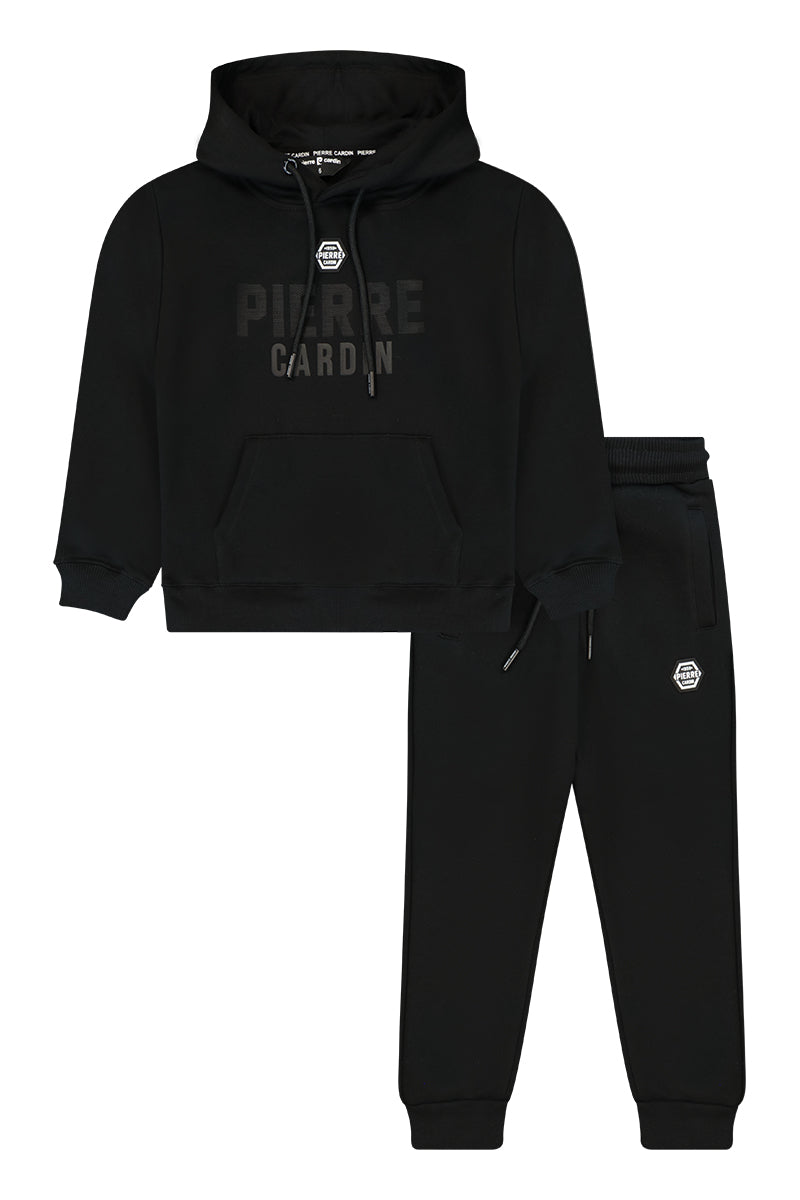 חליפת טרנינג PIERRE CARDIN לוגו מודפס באמצע לילדים BLACK / 2Y