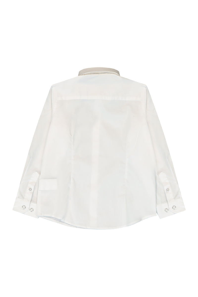 חולצה מכופתרת PIERRE CARDIN לוגו מותג בצווארון לילדים WHITE / 2Y