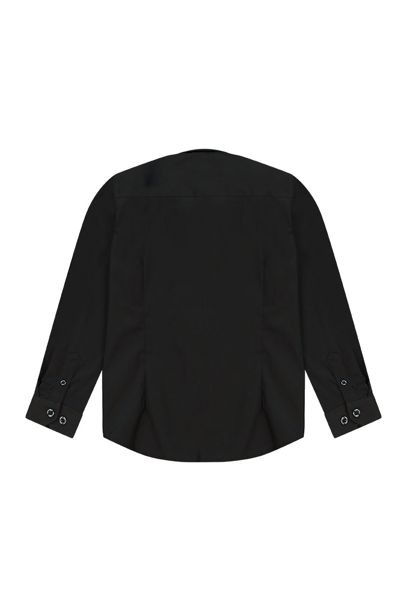 חולצה מכופתרת PIERRE CARDIN לוגו מותג בצווארון לילדים BLACK / 2Y