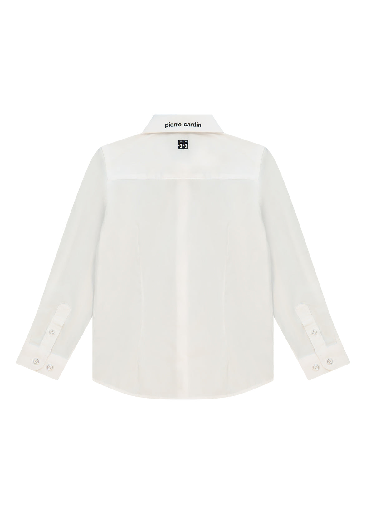 חולצה מכופתרת PIERRE CARDIN מיתוג אנכי גדול, כיס חזה ולוגו קטן לילדים WHITE / 2Y