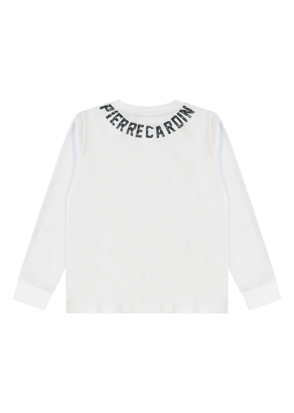 חולצת טישרט PIERRE CARDIN לוגו מותג בשרוולים לתינוקות WHITE / 3-6M