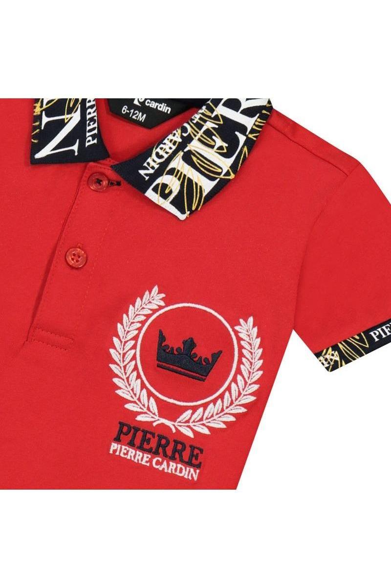 חולצת צווארון PIERRE CARDIN לוגו מעוטר לתינוקות