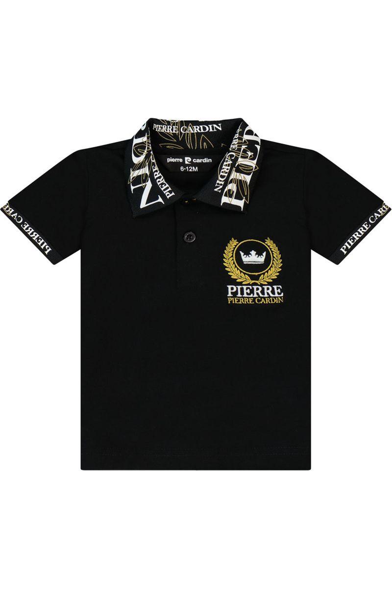 חולצת צווארון PIERRE CARDIN לוגו מעוטר לתינוקות
